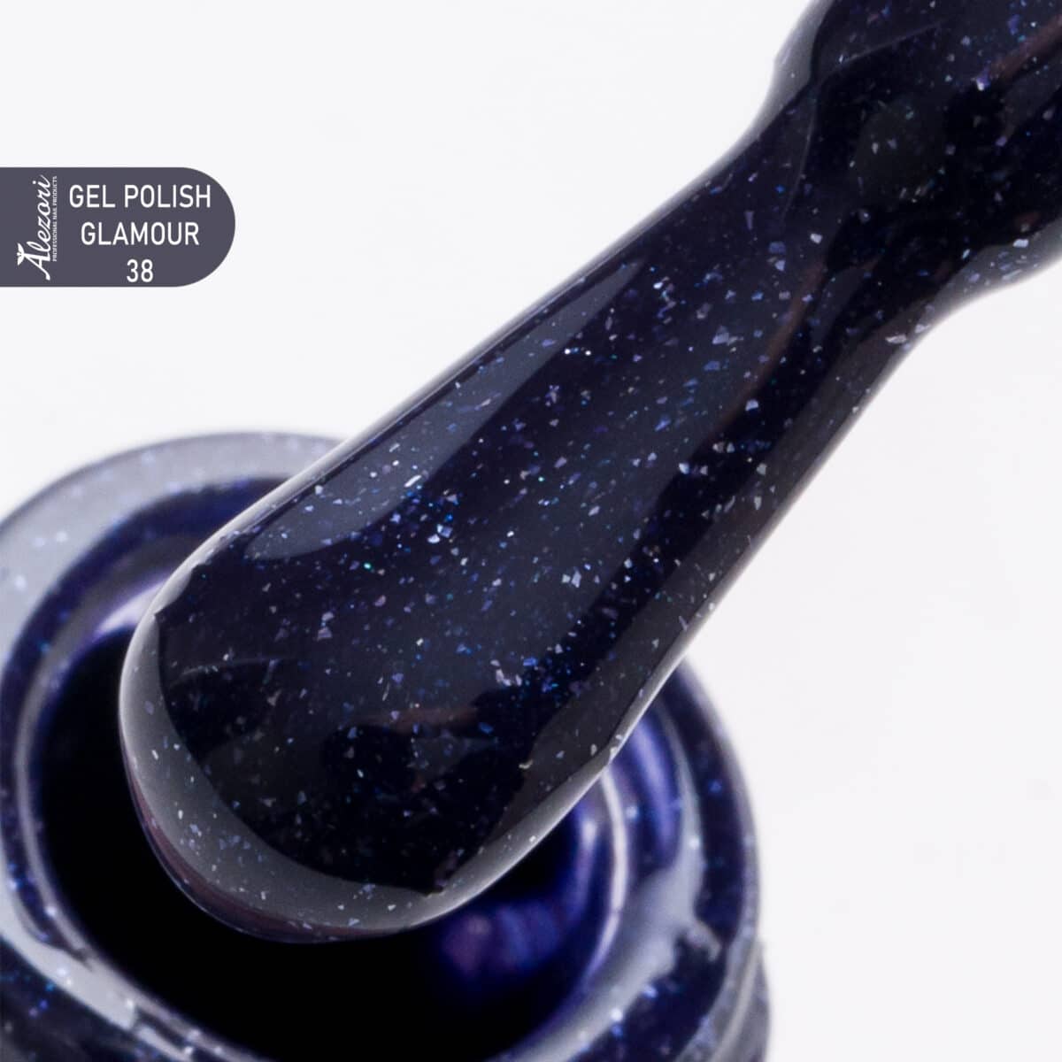 GEL POLISH GLAMOUR 38 (№3753_GLITTER) 15ml.
