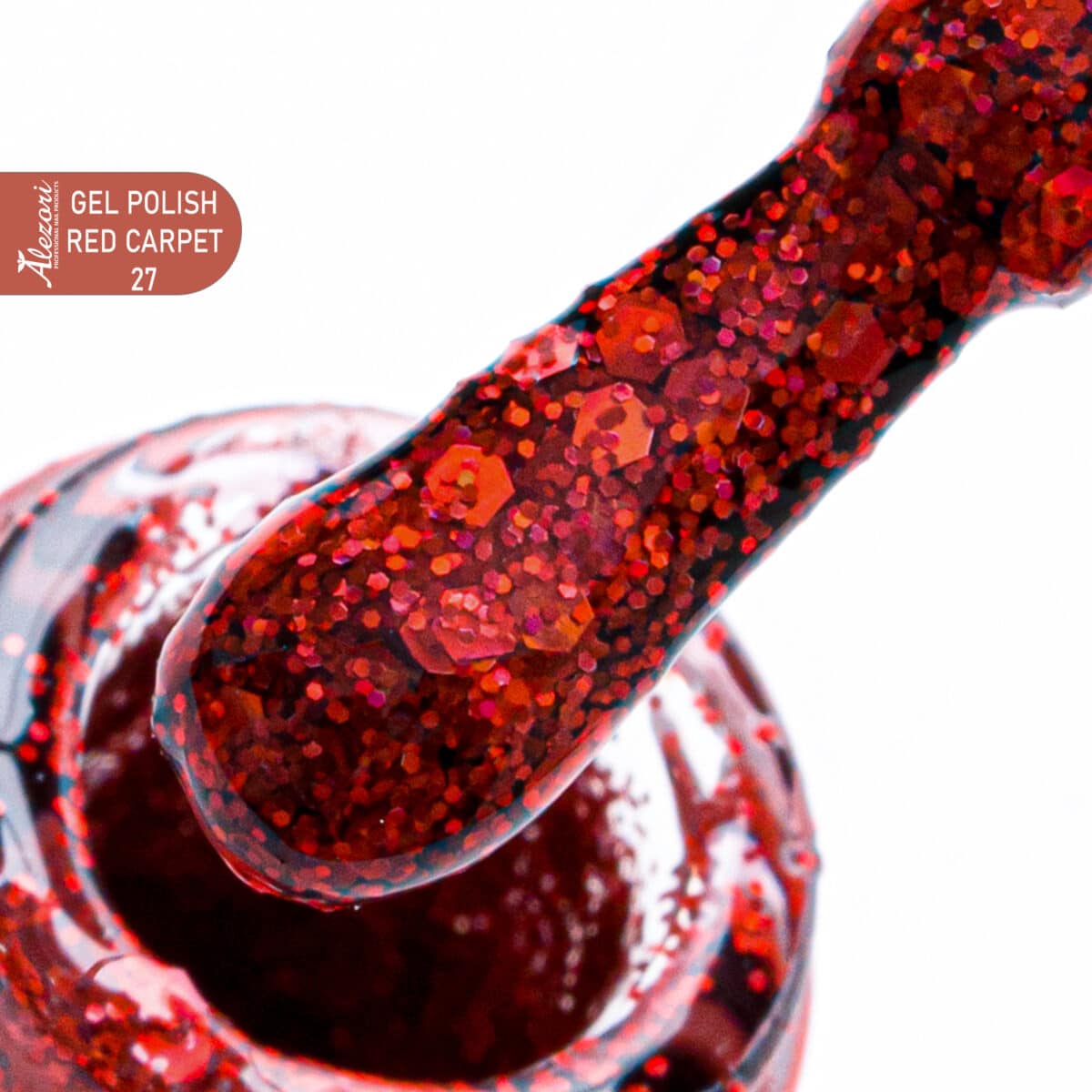 GEL POLISH RED CARPET 27 (№603 GLITTER ΜΕ ΠΑΓΙΕΤΑ) 15ml.
