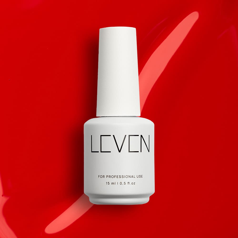 Leven | Ημιμόνιμο βερνίκι 15ml no. 037 Scarlett