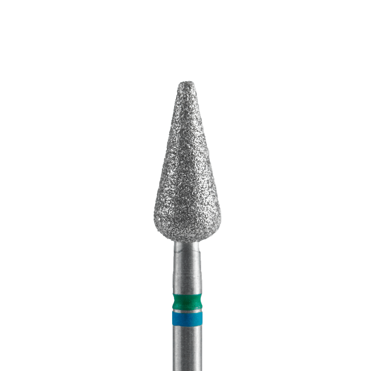 ALEZORI DIAMOND NAIL DRILL BIT DUO POINTED PEAR BLUE-GREEN EXPERT HEAD – 5MM / 12MM